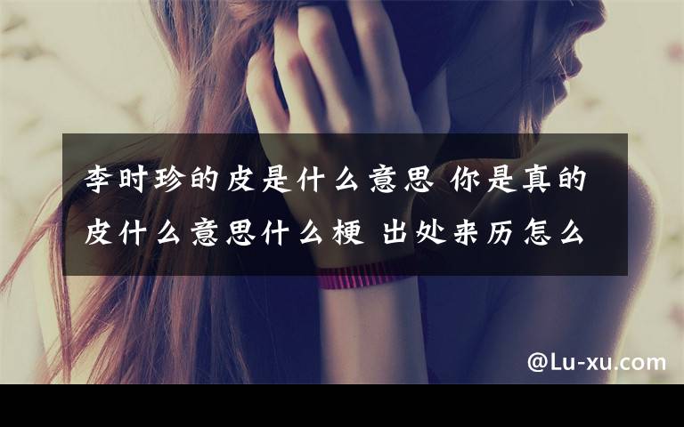 李时珍的皮是什么意思 你是真的皮什么意思什么梗 出处来历怎么回复神回答文章配图