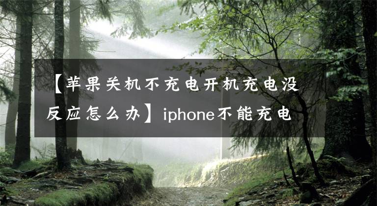 【苹果关机不充电开机充电没反应怎么办】iphone不能充电，不能开机吗？大故障可能是小问题，这样就能解决。文章配图