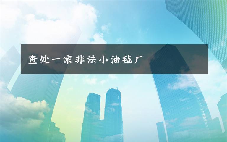 查处一家非法小油毡厂文章配图