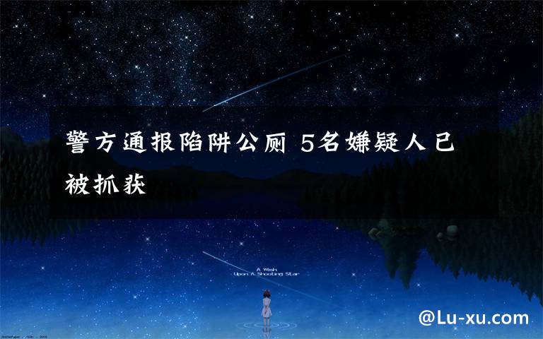 警方通报陷阱公厕 5名嫌疑人已被抓获文章配图