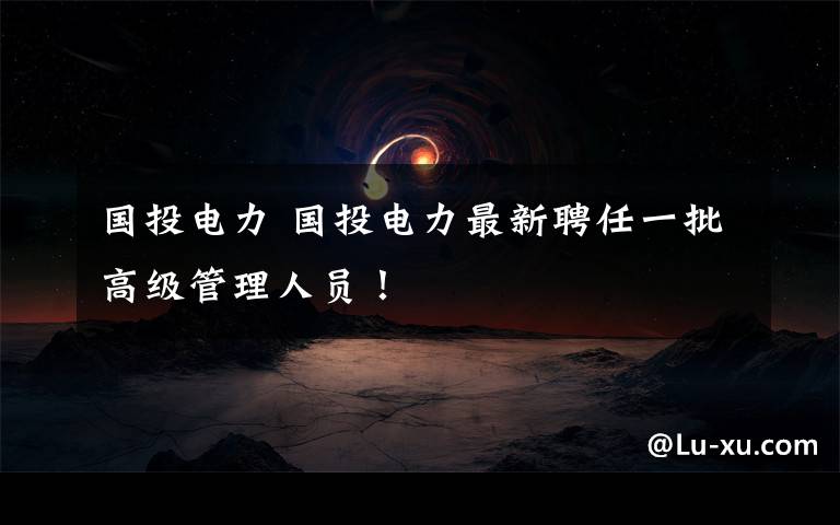 国投电力 国投电力最新聘任一批高级管理人员！