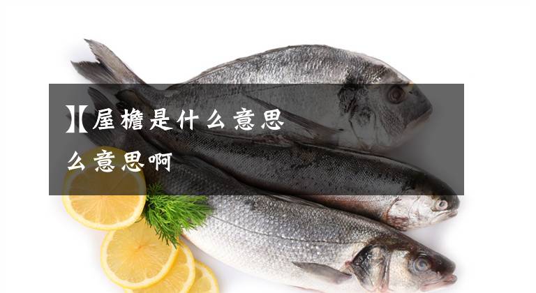 【屋檐是什么意思
】屋檐是什么意思啊文章配图