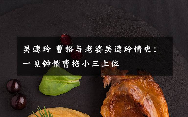 吴速玲 曹格与老婆吴速玲情史：一见钟情曹格小三上位文章配图