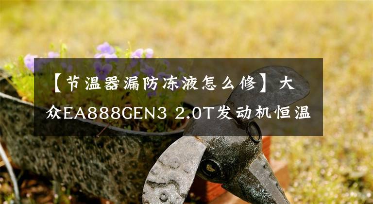 【节温器漏防冻液怎么修】大众EA888GEN3 2.0T发动机恒温器漏水冷却水解决方法