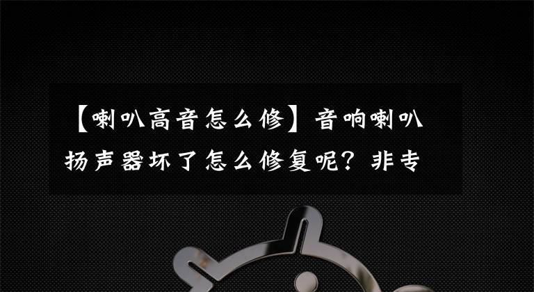 【喇叭高音怎么修】音响喇叭扬声器坏了怎么修复呢？非专业人士真不建议自己修