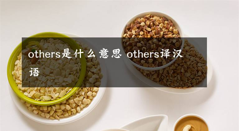 others是什么意思 others译汉语