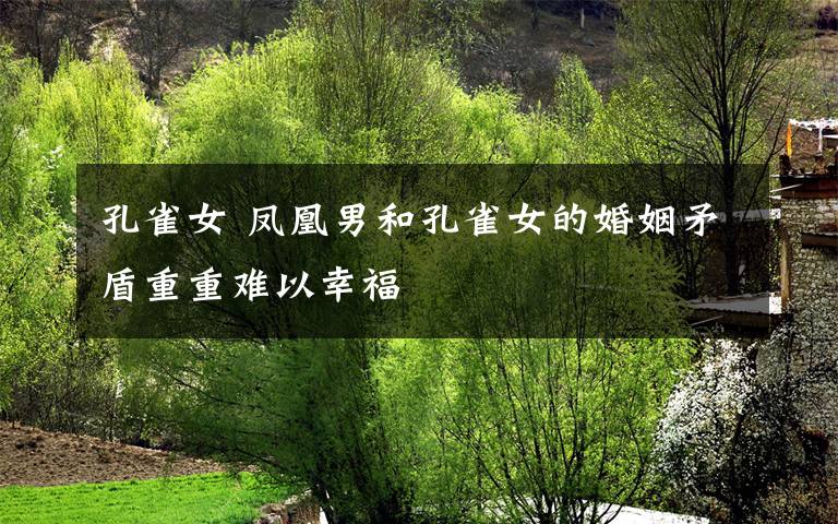 孔雀女 凤凰男和孔雀女的婚姻矛盾重重难以幸福文章配图