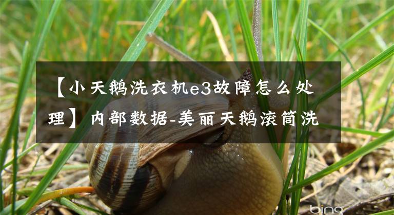 【小天鹅洗衣机e3故障怎么处理】内部数据-美丽天鹅滚筒洗衣机E37报警故障排除文章配图