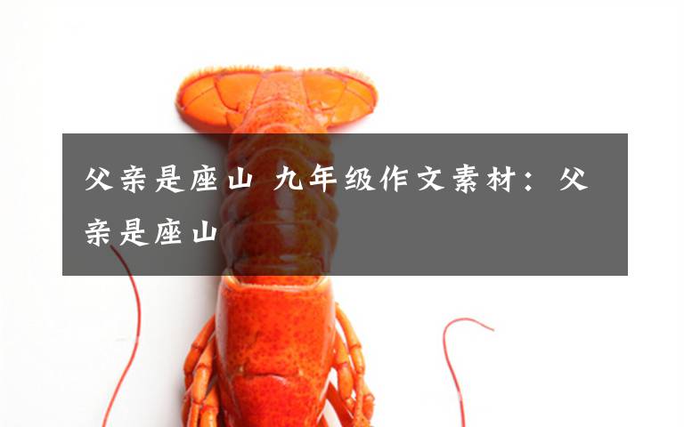 父亲是座山 九年级作文素材：父亲是座山文章配图