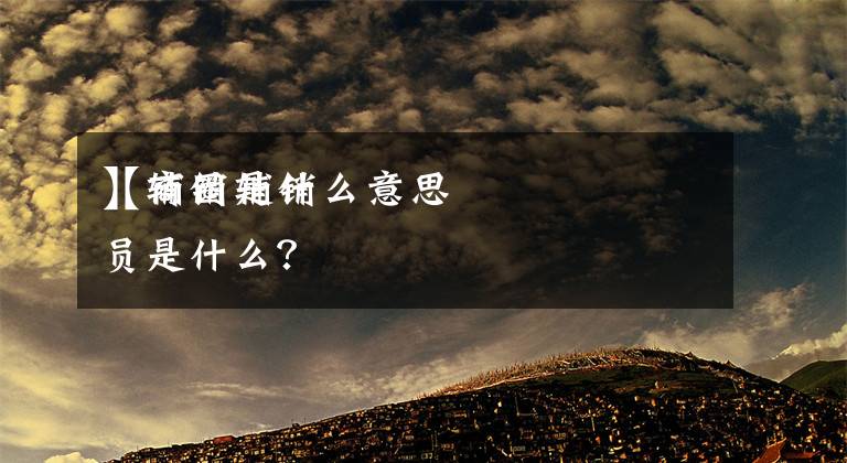 【辅销是什么意思
】商圈辅销员是什么？文章配图