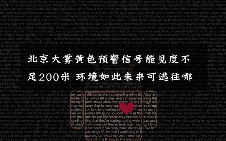 北京大雾黄色预警信号能见度不足200米 环境如此未来可逃往哪里？