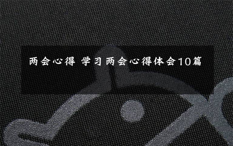 两会心得 学习两会心得体会10篇文章配图