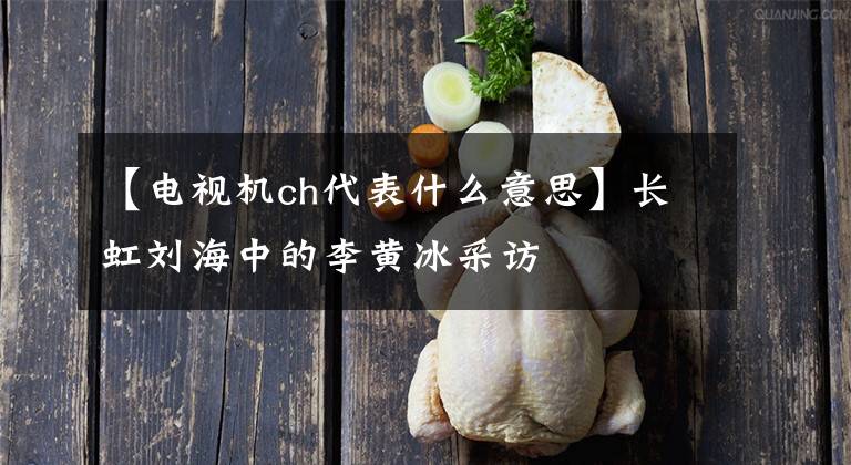 【电视机ch代表什么意思】长虹刘海中的李黄冰采访