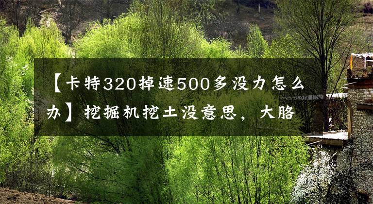 【卡特320掉速500多没力怎么办】挖掘机挖土没意思，大胳膊憋车怎么办？