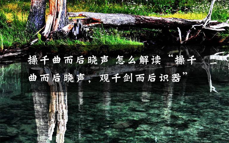 操千曲而后晓声 怎么解读“操千曲而后晓声，观千剑而后识器”文章配图