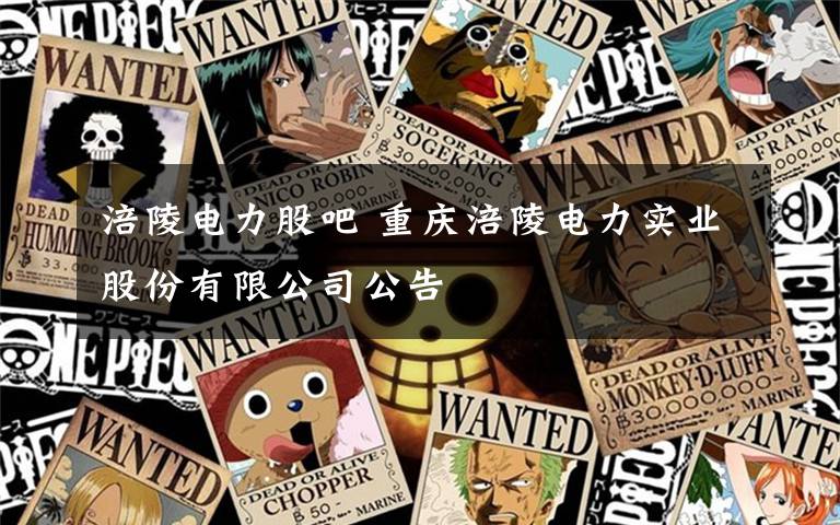 涪陵电力股吧 重庆涪陵电力实业股份有限公司公告