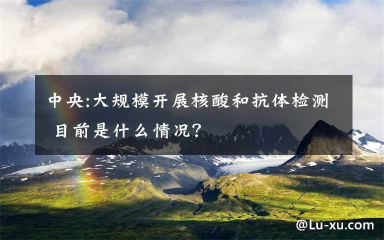 中央:大规模开展核酸和抗体检测 目前是什么情况？文章配图