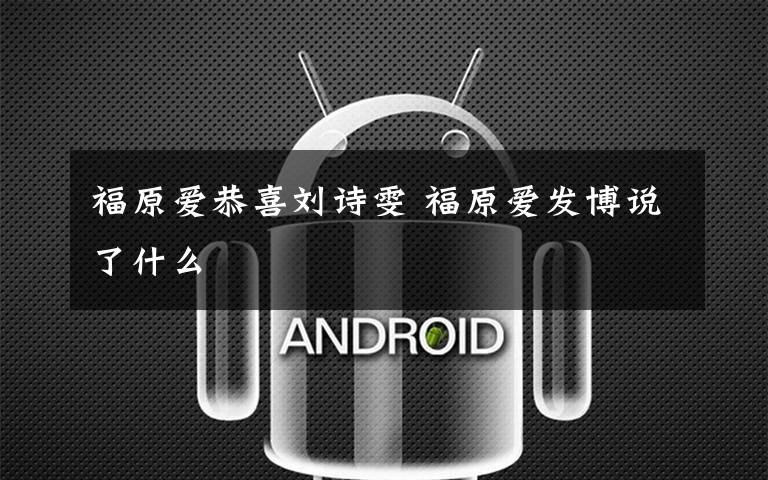 福原爱恭喜刘诗雯 福原爱发博说了什么文章配图