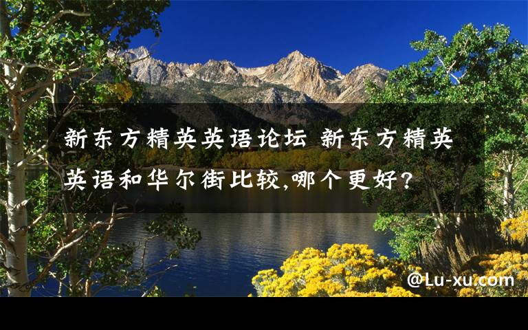 新东方精英英语论坛 新东方精英英语和华尔街比较,哪个更好?文章配图