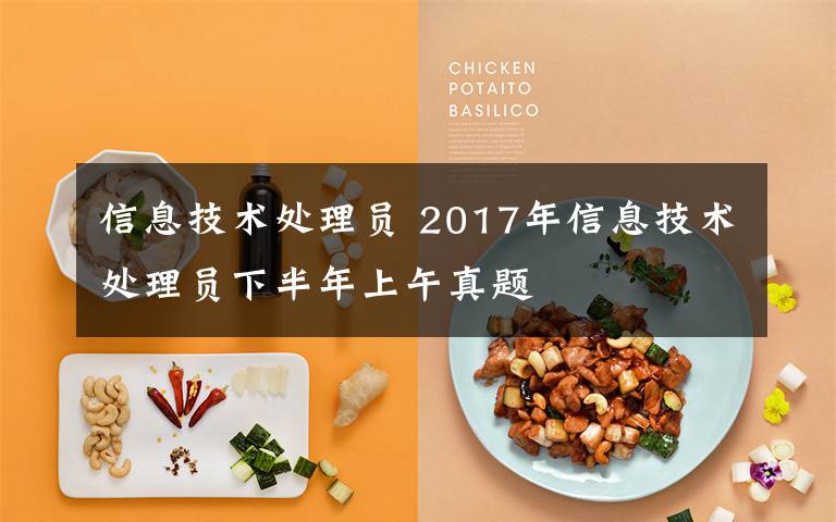 信息技术处理员 2017年信息技术处理员下半年上午真题