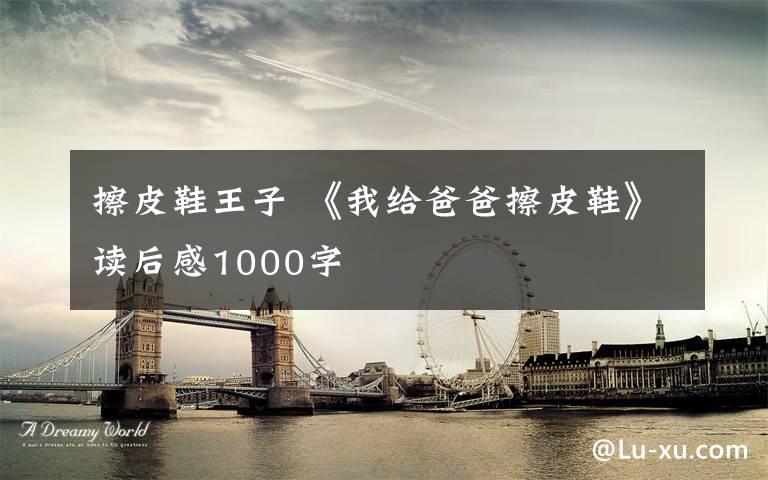 擦皮鞋王子 《我给爸爸擦皮鞋》读后感1000字文章配图