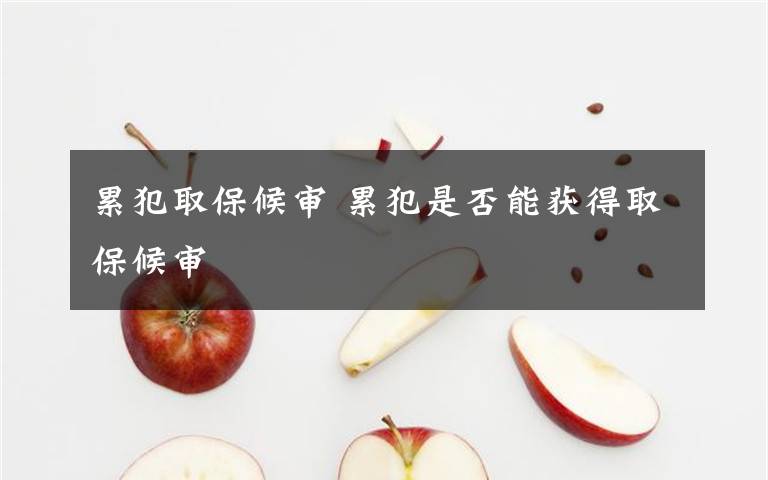 累犯取保候审 累犯是否能获得取保候审文章配图