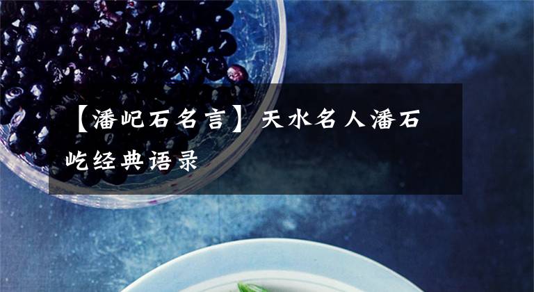 【潘屺石名言】天水名人潘石屹经典语录文章配图
