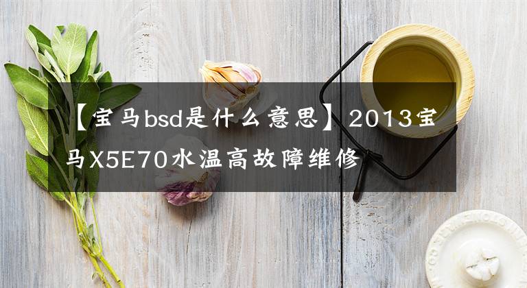 【宝马bsd是什么意思】2013宝马X5E70水温高故障维修文章配图