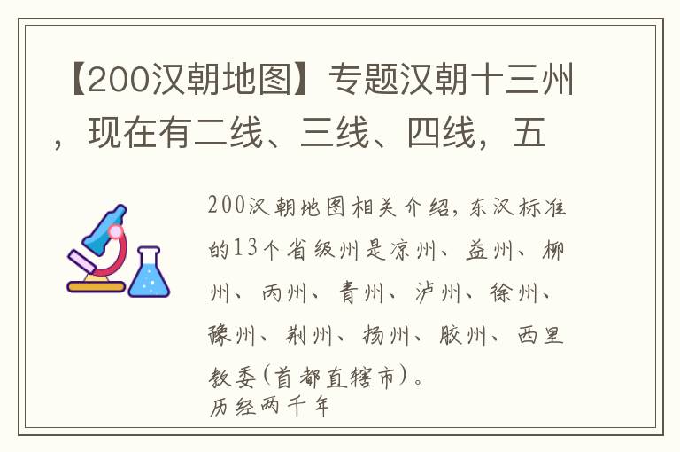 【200汉朝地图】专题汉朝十三州，现在有二线、三线、四线，五六线