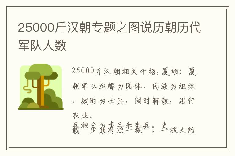 25000斤汉朝专题之图说历朝历代军队人数