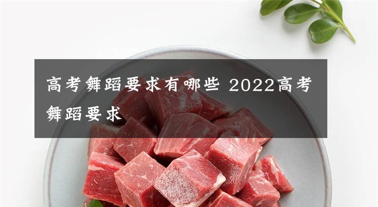 高考舞蹈要求有哪些 2022高考舞蹈要求