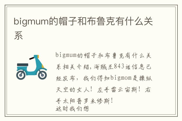 bigmum的帽子和布鲁克有什么关系