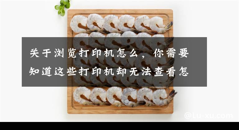 关于浏览打印机怎么，你需要知道这些打印机却无法查看怎么办文章配图