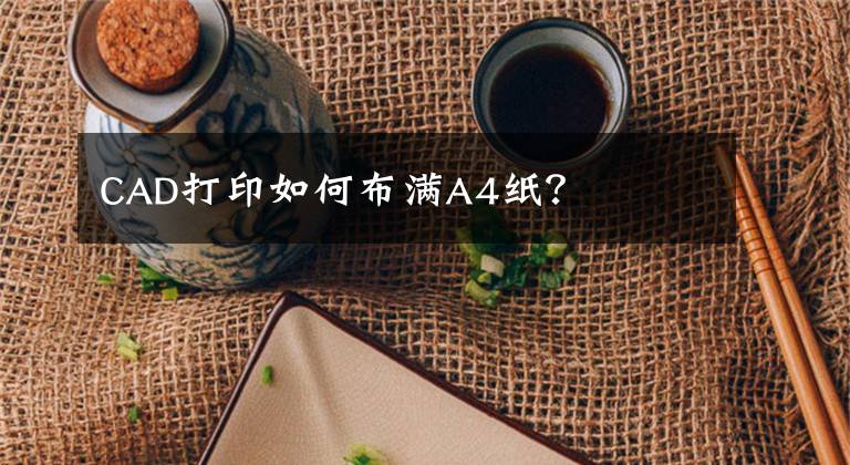 CAD打印如何布满A4纸？文章配图