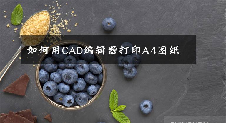 如何用CAD编辑器打印A4图纸