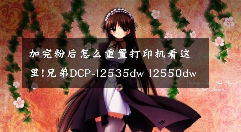 加完粉后怎么重置打印机看这里!兄弟DCP-l2535dw l2550dw 7090dw 7190dw 7195dw粉盒清零文章配图