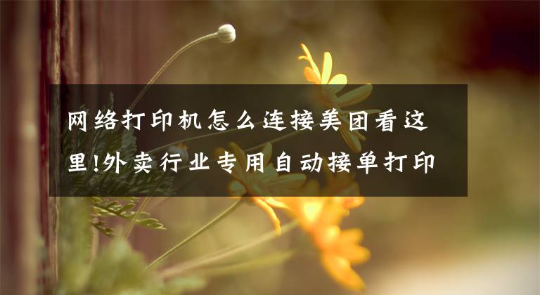 网络打印机怎么连接美团看这里!外卖行业专用自动接单打印机文章配图