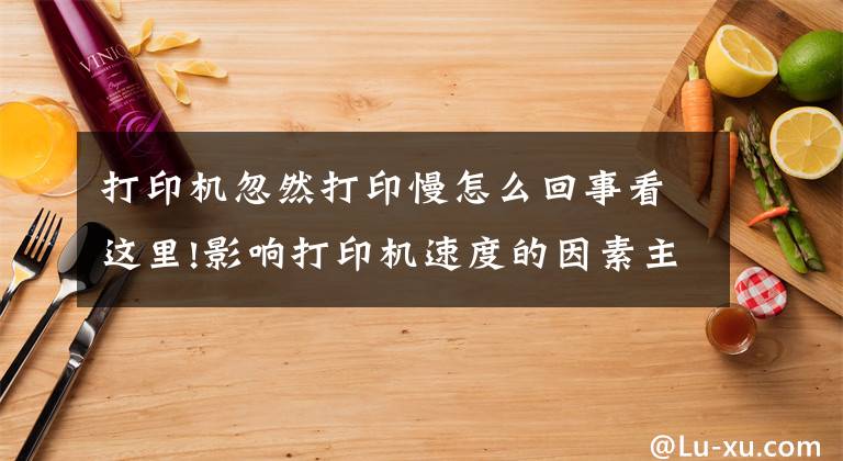 打印机忽然打印慢怎么回事看这里!影响打印机速度的因素主要有以下几条