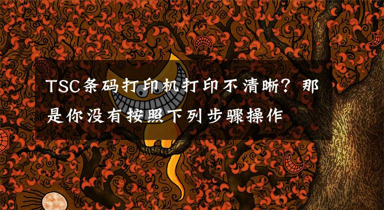 TSC条码打印机打印不清晰？那是你没有按照下列步骤操作文章配图