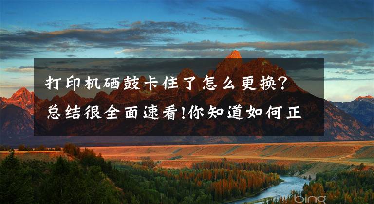打印机硒鼓卡住了怎么更换？总结很全面速看!你知道如何正确更换打印耗材吗？文章配图