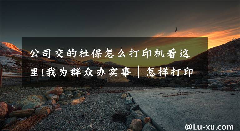 公司交的社保怎么打印机看这里!我为群众办实事︱怎样打印社保缴费清单？文章配图