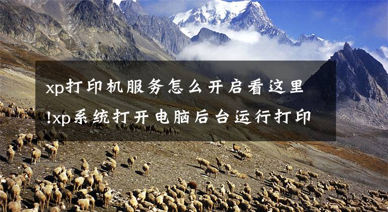 xp打印机服务怎么开启看这里!xp系统打开电脑后台运行打印机文章配图