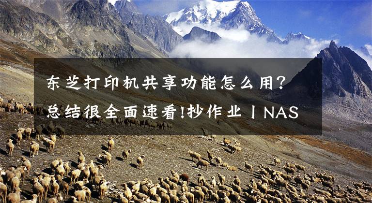 东芝打印机共享功能怎么用？总结很全面速看!抄作业丨NAS怎么选，双十一值得剁手的 20 款机型整理文章配图