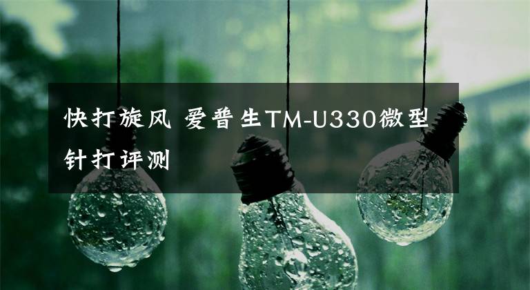 快打旋风 爱普生TM-U330微型针打评测文章配图