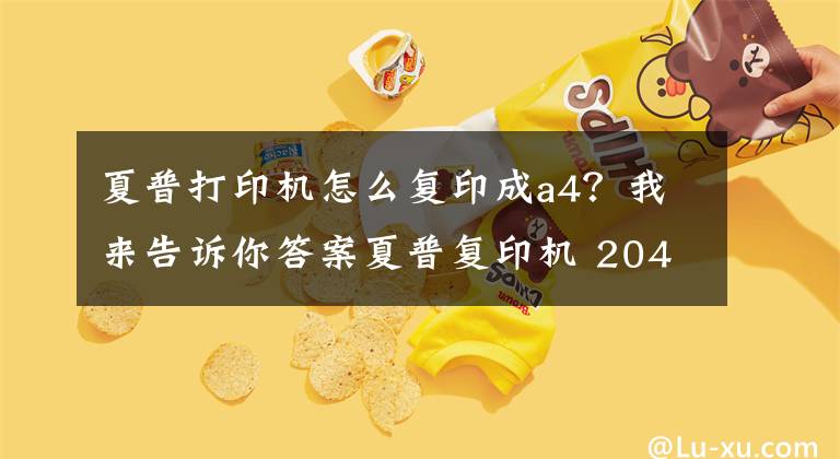 夏普打印机怎么复印成a4？我来告诉你答案夏普复印机 2048、2348 系列  ——安装指南文章配图