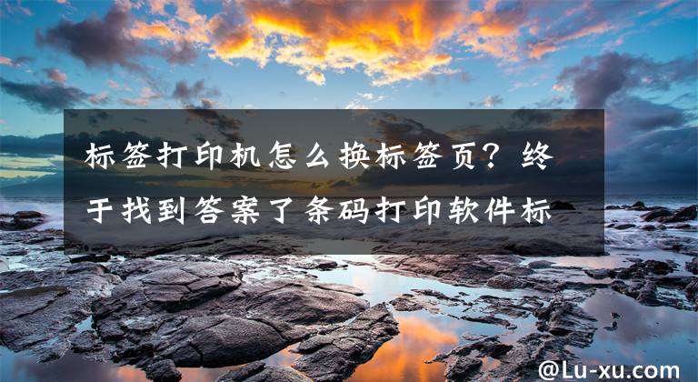 标签打印机怎么换标签页？终于找到答案了条码打印软件标签纸页面设置的方法文章配图