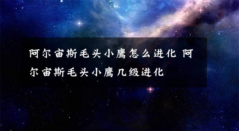 阿尔宙斯毛头小鹰怎么进化 阿尔宙斯毛头小鹰几级进化