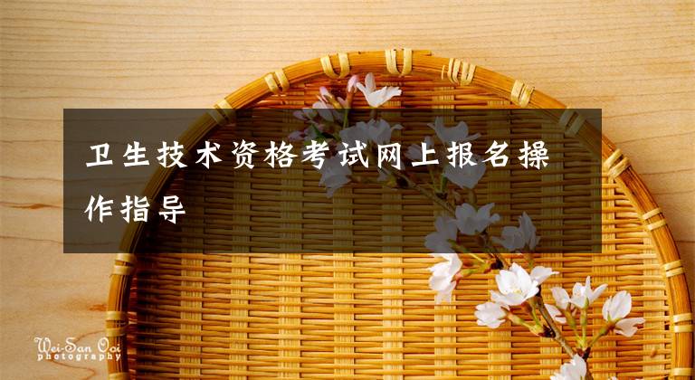 卫生技术资格考试网上报名操作指导文章配图