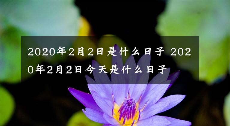 2020年2月2日是什么日子 2020年2月2日今天是什么日子