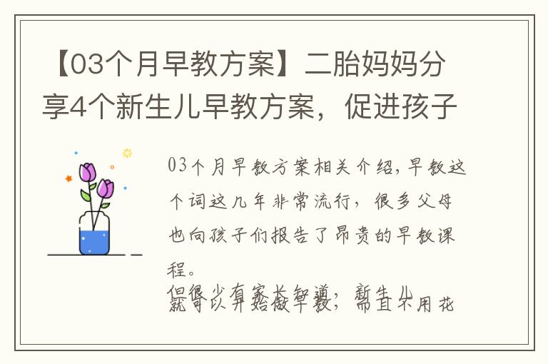 【03个月早教方案】二胎妈妈分享4个新生儿早教方案，促进孩子智力发育，在家中完成